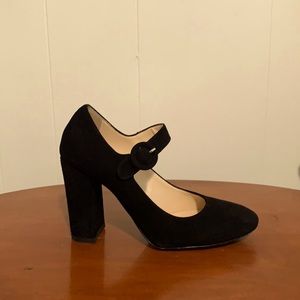 Town Shoes Black Suede Heels
